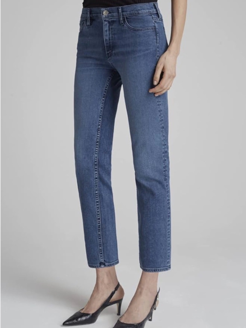 3x1 Women's Corey W2 Mid-Rise Straight-Leg Cropped Jeans